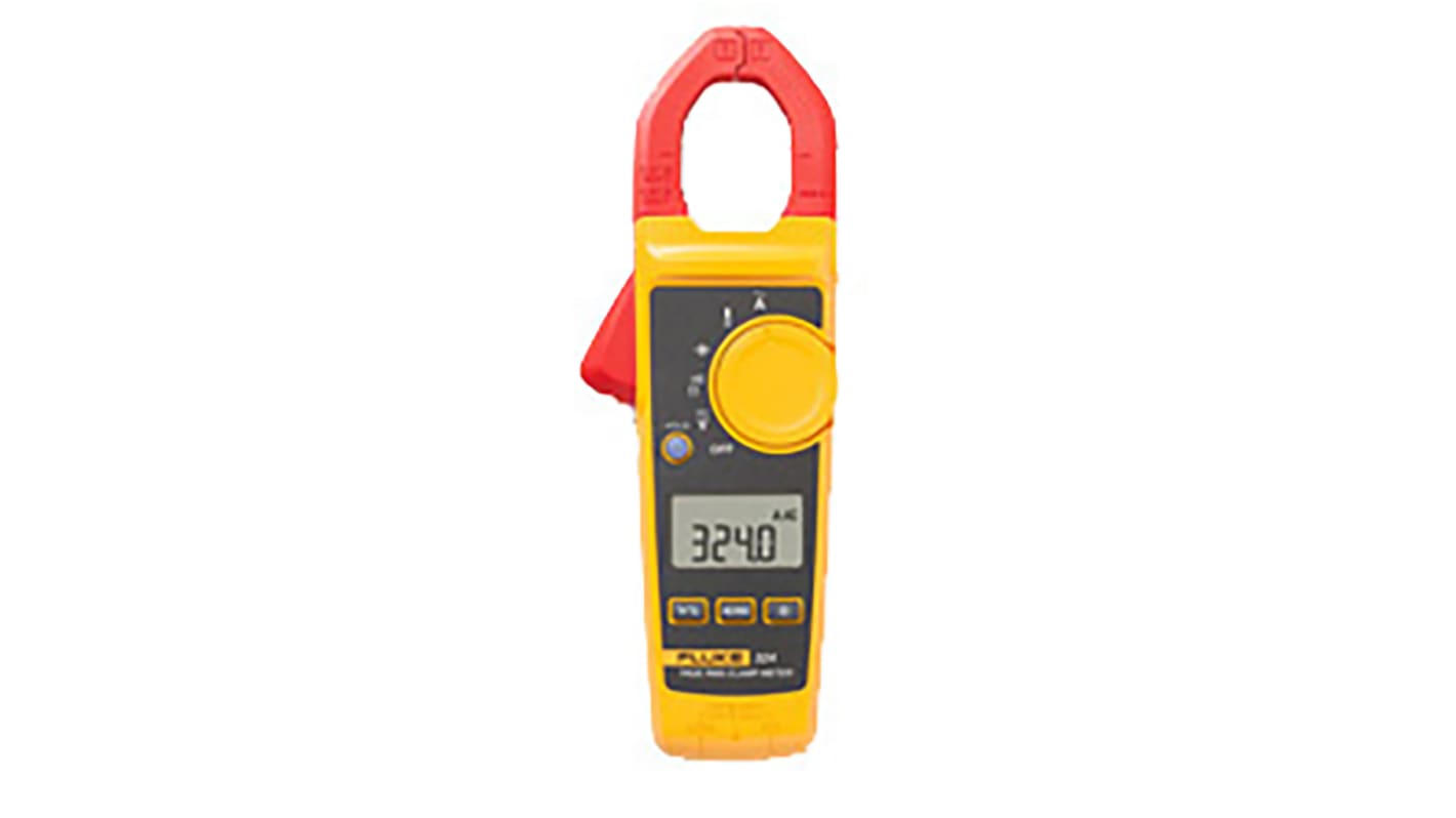 Fluke 324 Clamp Meter, Max Current 400A ac CAT III 600V With UKAS Calibration