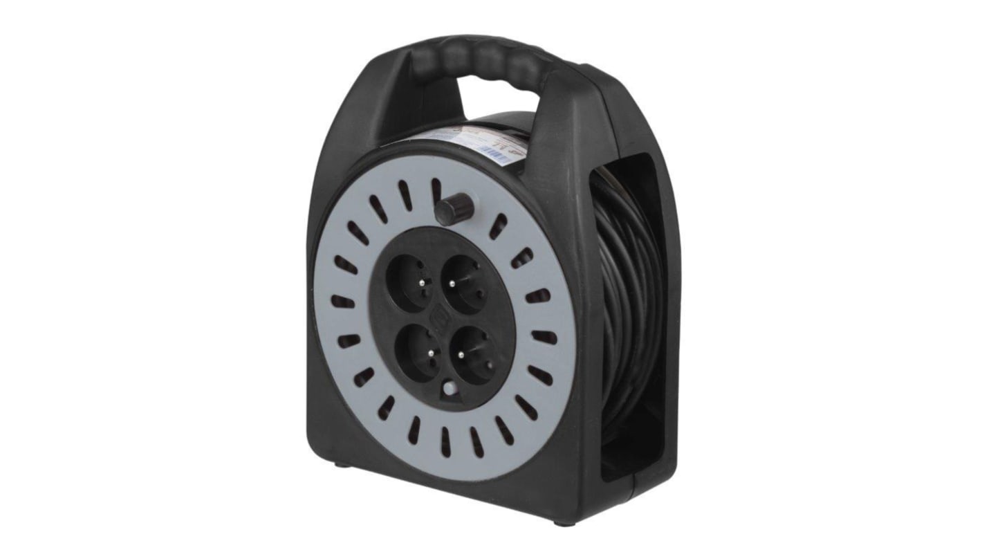 Schneider Electric 25m 4 Socket Type E - French Extension Reel, 230 V, IP20