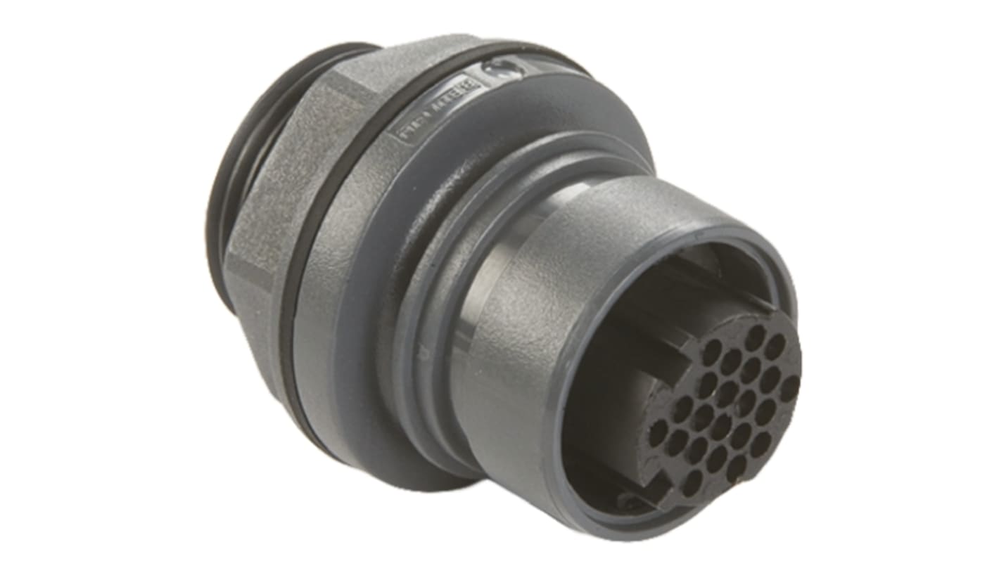 Conector circular Bulgin hembra serie Buccaneer 6000 de 22 vías hembra, tamaño carcasa 32, Montaje frontal, IP66, IP68,