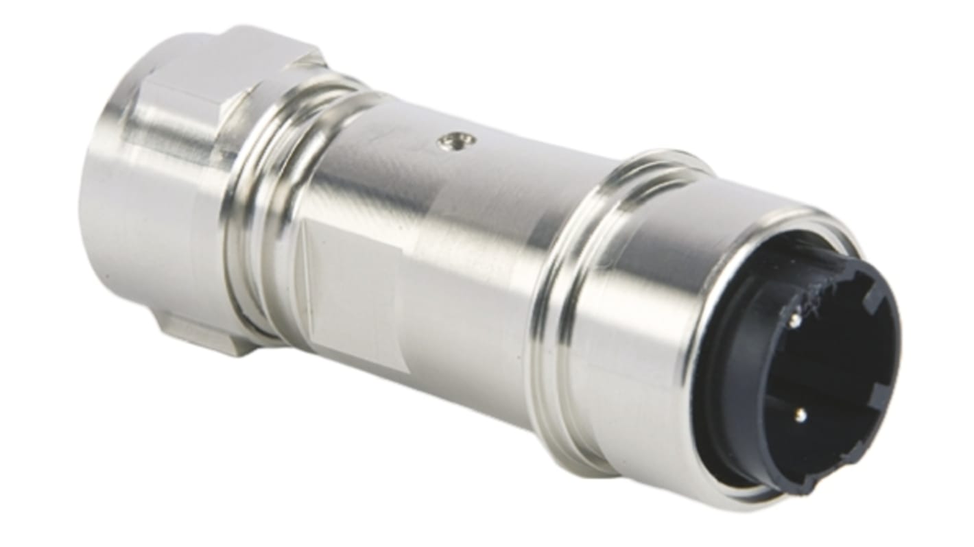 Bulgin Circular Connector, 2 Contacts, Cable Mount, Plug, Male, IP66, IP68, IP69K, Buccaneer 6000 Series