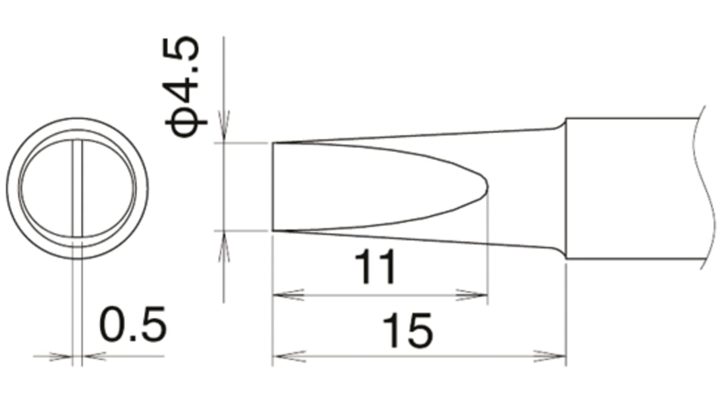 Hakko 4.5 mm Straight Chisel Soldering Iron Tip