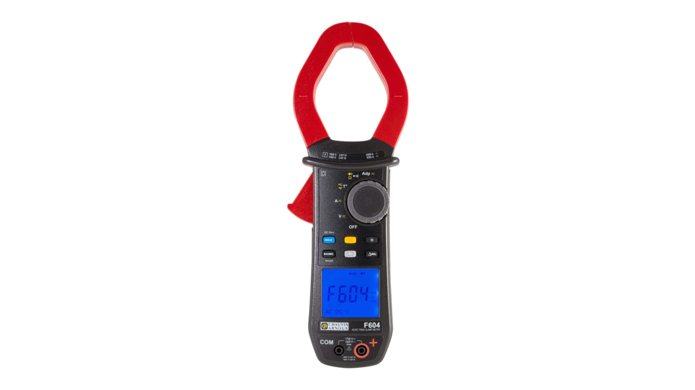 Chauvin Arnoux F603 Clamp Meter, 3000A dc, Max Current 3000A ac CAT III 1000 V, CAT IV 1000 V With UKAS Calibration