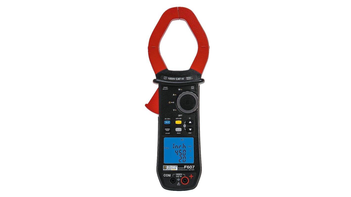 Chauvin Arnoux F607 Clamp Meter Bluetooth, 3000A dc, Max Current 2000A ac CAT III 1000V With RS Calibration