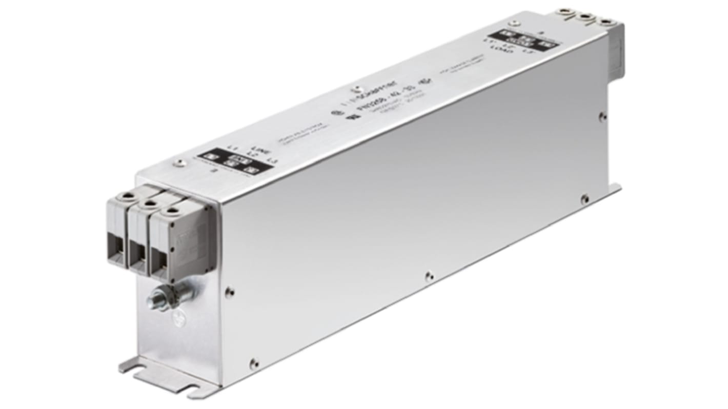 FN32581644 Filtro EMC Schaffner, 16A, 3 fasi, 480/277 V c.a., A