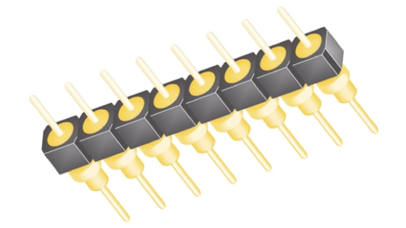 Samtec BBS Series Straight Through Hole Pin Header, 8 Contact(s), 2.54mm Pitch, 1 Row(s), Unshrouded