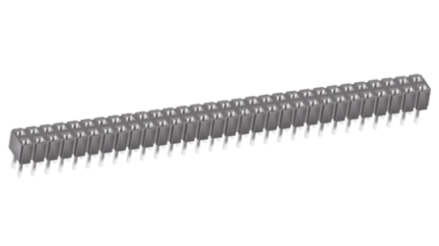 Samtec CES Series Straight Through Hole Mount PCB Socket, 60-Contact, 2-Row, 2.54mm Pitch, Through Hole Termination