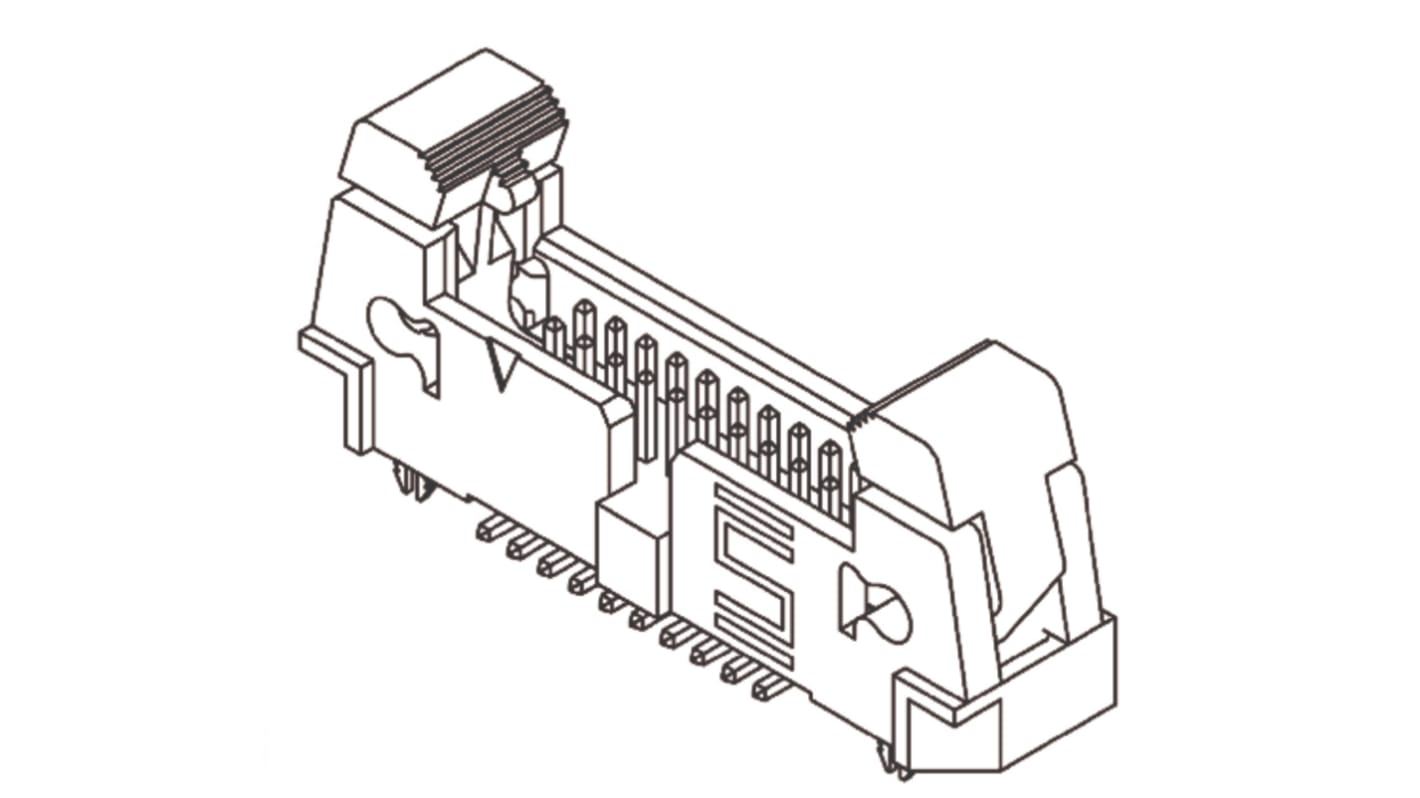 File di contatti PCB Samtec, 10 vie, 2 file, passo 2.0mm