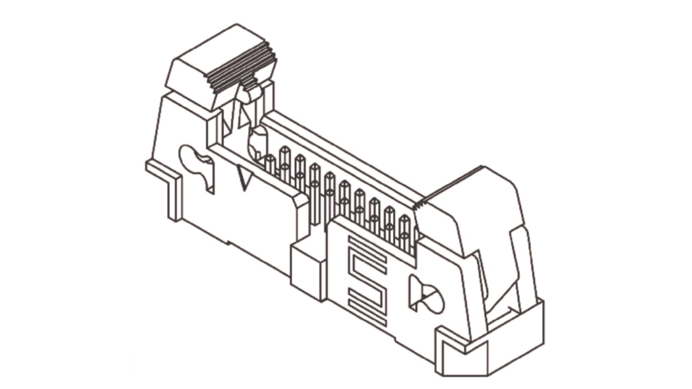 Embase pour CI Samtec, EHT, 10 pôles , 2.0mm, 2 rangées , 3.0A, Droit