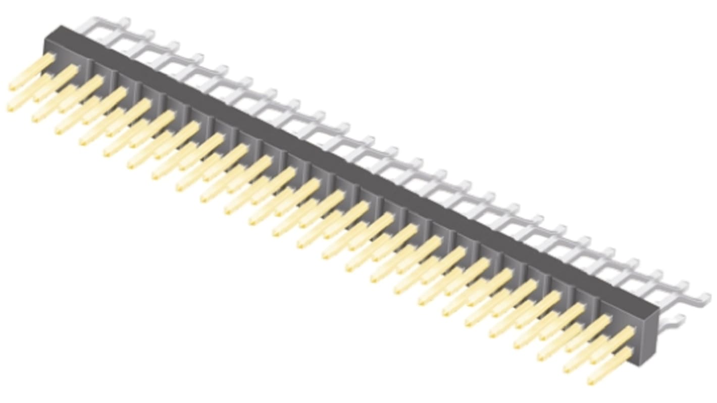 Samtec TSM Series Right Angle Surface Mount Pin Header, 50 Contact(s), 2.54mm Pitch, 2 Row(s), Unshrouded