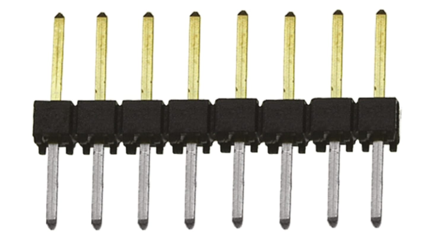 Samtec TSW Series Straight Through Hole Pin Header, 8 Contact(s), 2.54mm Pitch, 1 Row(s), Unshrouded