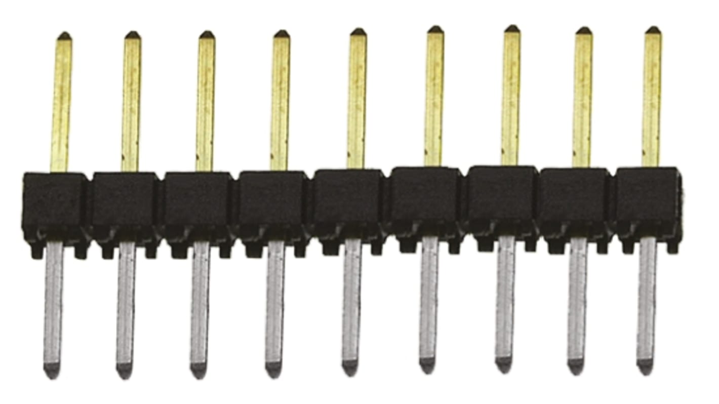 Samtec TSW Series Straight Through Hole Pin Header, 9 Contact(s), 2.54mm Pitch, 1 Row(s), Unshrouded