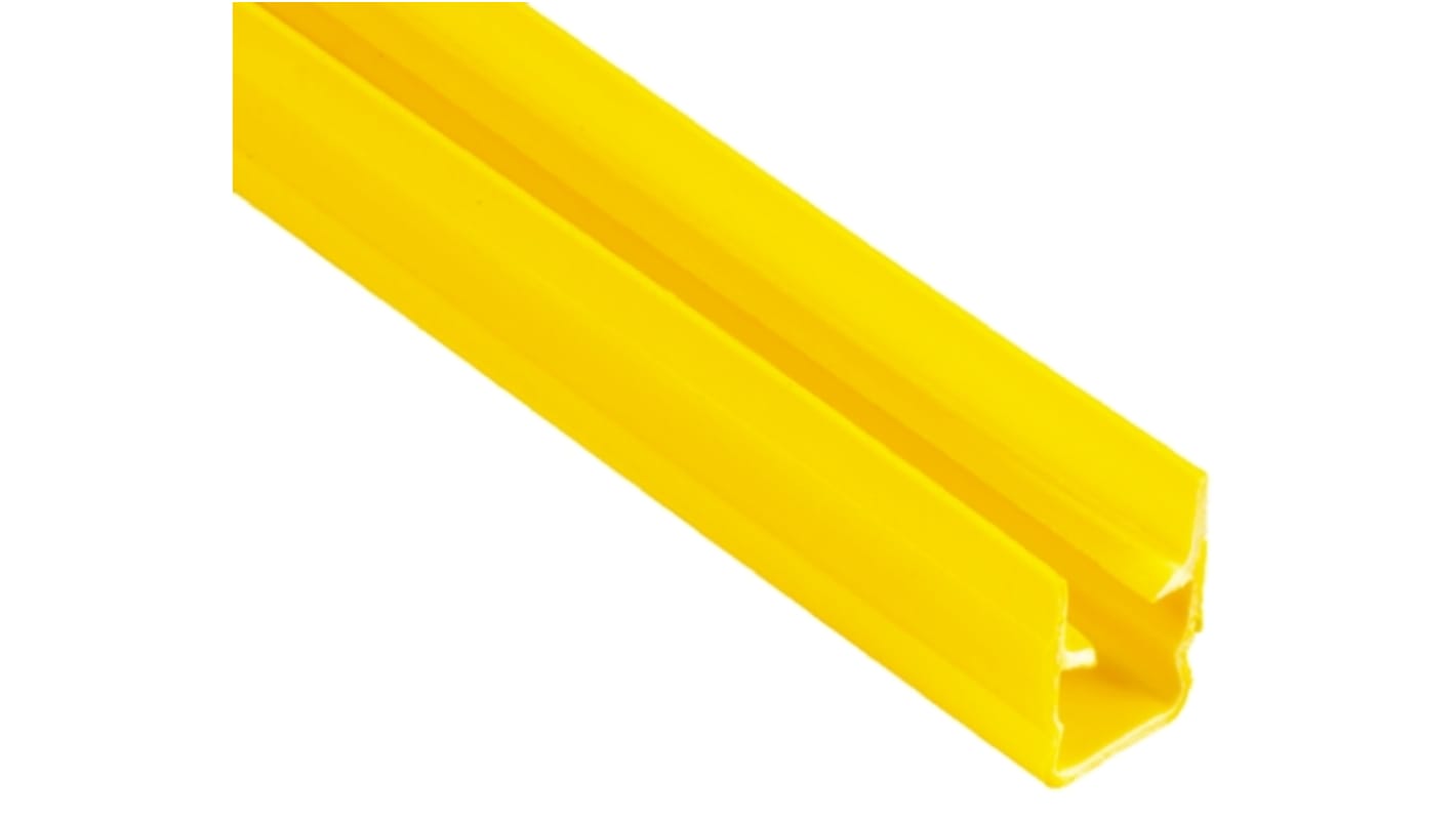 RS PRO Yellow PP Cover Strip, 8mm Groove Size, 2m Length