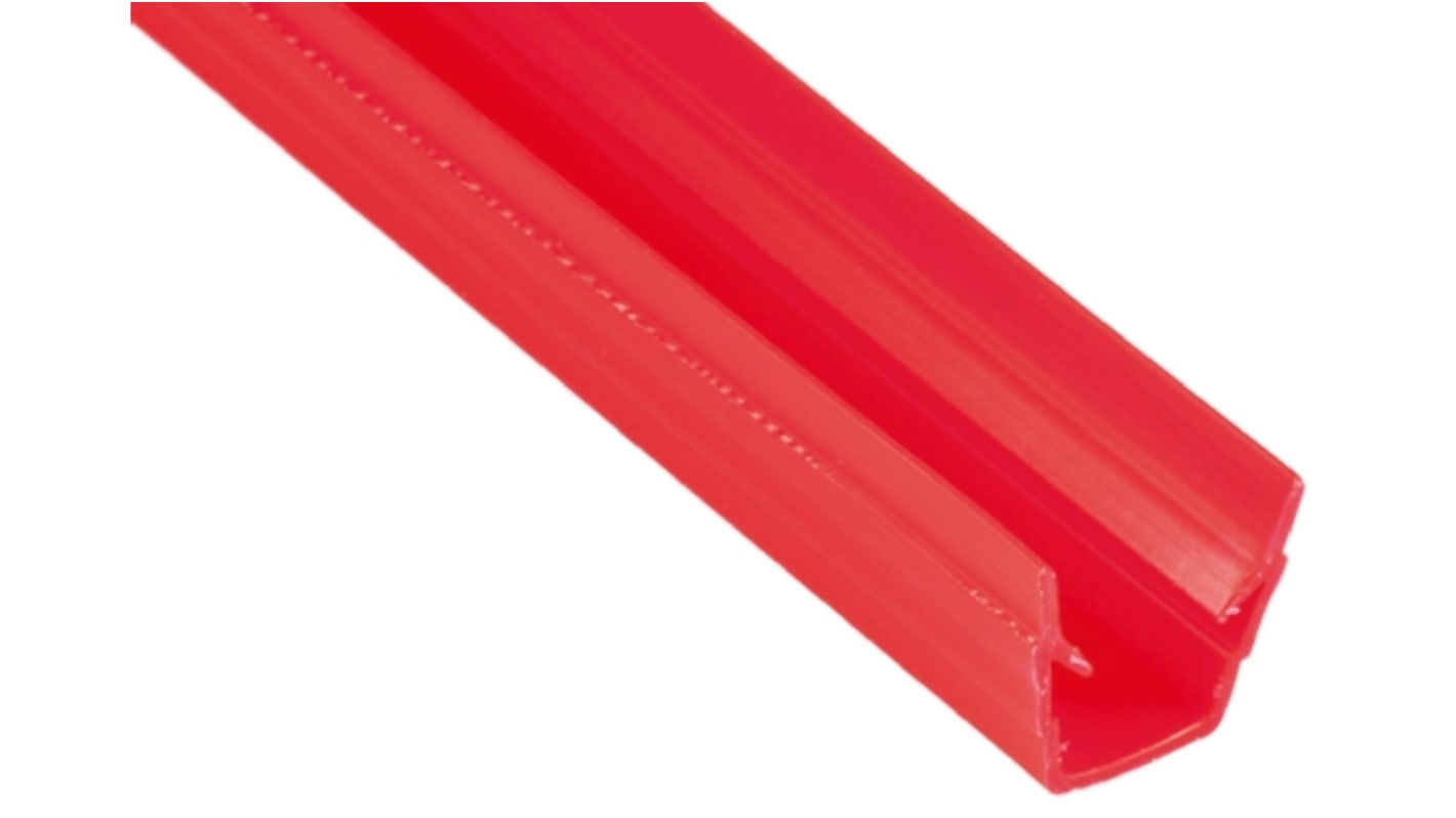 RS PRO Red PP Cover Strip, 8mm Groove Size, 2m Length