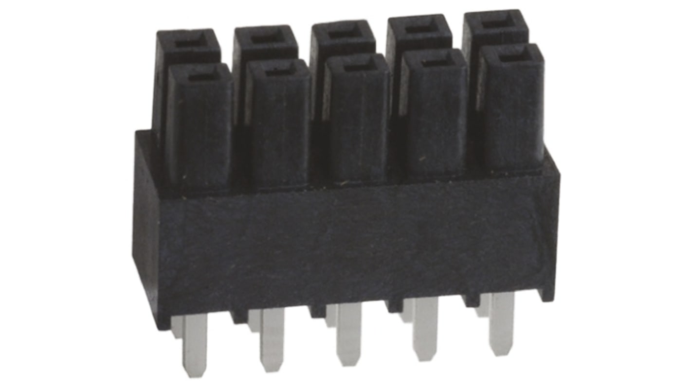 Conector hembra para PCB Samtec serie IPS1, de 10 vías en 2 filas, paso 2.54mm, 500 V , 777 V., 12A, Montaje en