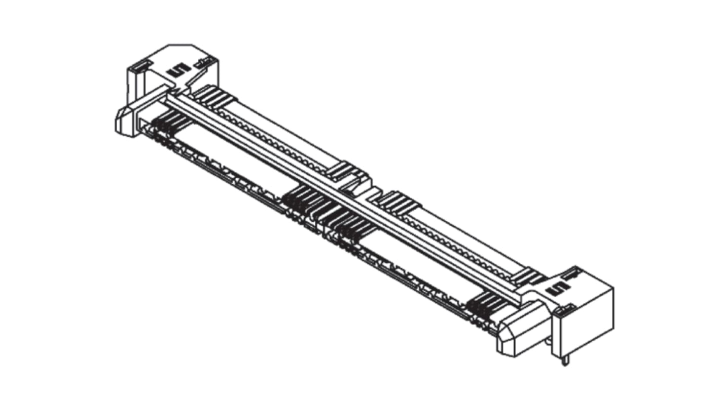 Samtec 基板接続用ピンヘッダ 52極 0.8mm 2列 QRM8-026-01-L-RA-GP