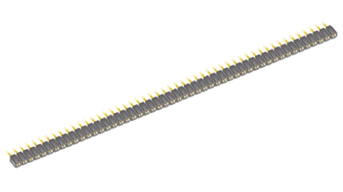 Samtec SLW Series Straight Through Hole Mount PCB Socket, 100-Contact, 2-Row, 2.54mm Pitch, Solder Termination