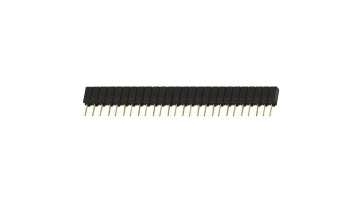 Conector hembra para PCB Samtec serie SSA, de 26 vías en 1 fila, paso 2.54mm, 1 kV, 12A, Montaje en orificio pasante,