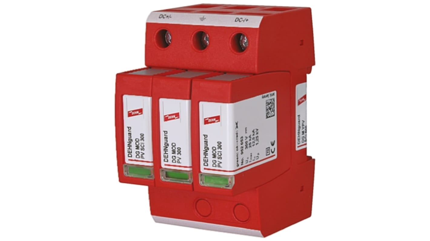 Dehn, DG Modular Surge Protector 300 V dc Maximum Voltage Rating 40kA Maximum Surge Current Type 2 Arrester