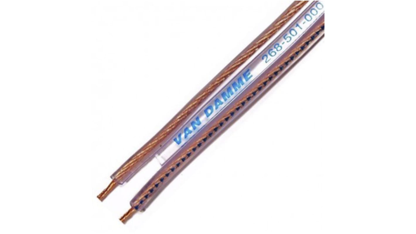 Cable de audio Van Damme de 2 conductores, sección 0,75 mm², Ø ext. 10 x 3mm, long, 100m