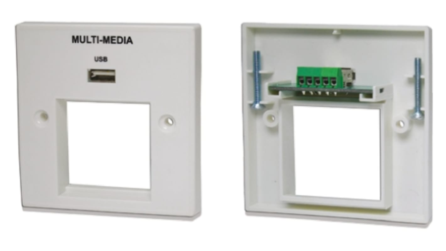 CIE Single Gang 1 Way USB Faceplate