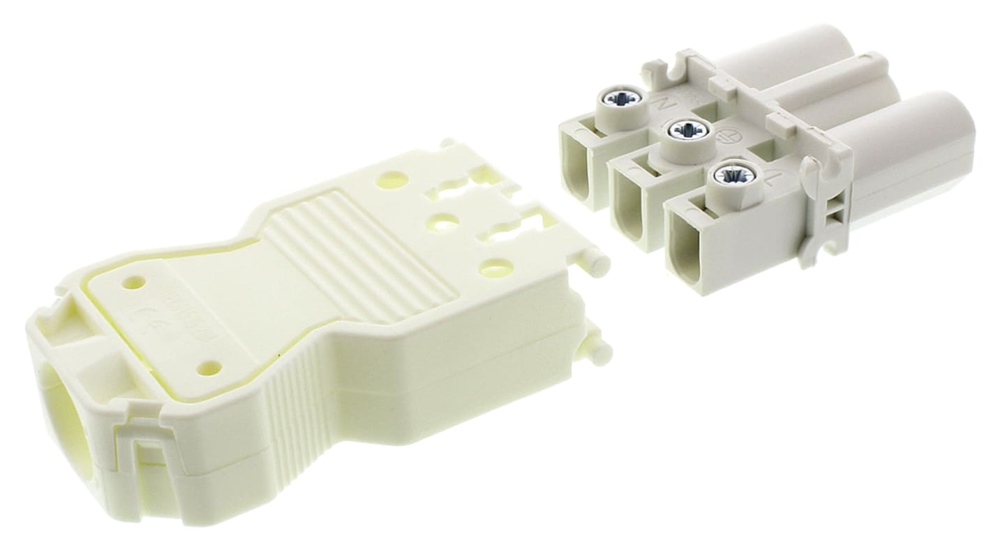 Wieland GST18i3 Series Mini Connector, 3-Pole, Male, Cable Mount, 20A, IP40