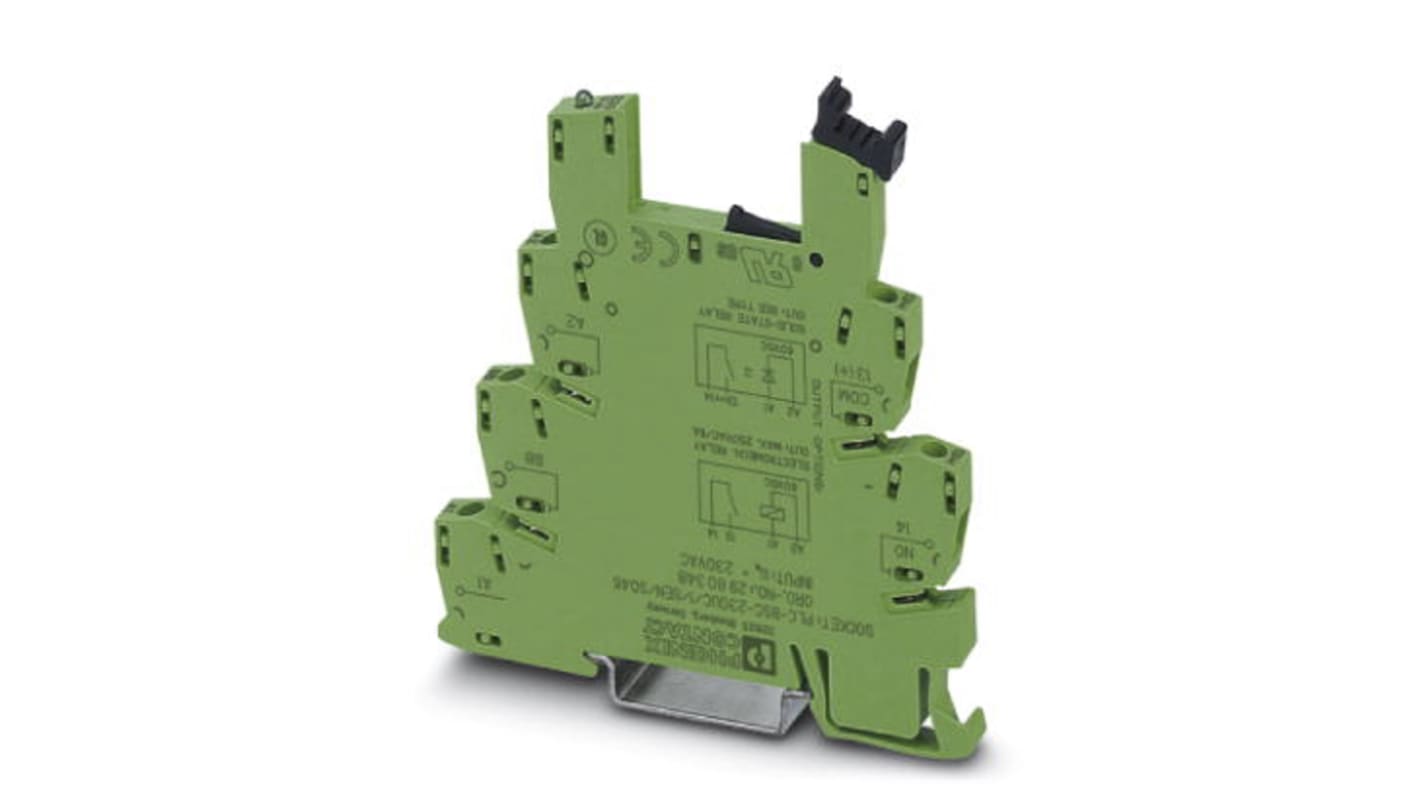 Phoenix Contact PLC-BSC 1 Pin 230V ac/dc DIN Rail Relay Socket, for use with PLC Series