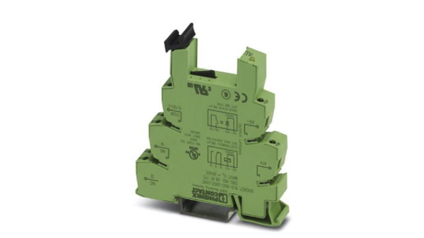 Phoenix Contact PLC-BSC 1 Pin 24V ac/dc DIN Rail Relay Socket, for use with PLC Series