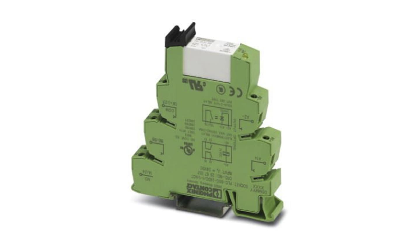 Phoenix Contact PLC-RSC- 24DC/1-1/ACT Series Interface Relay, DIN Rail Mount, 24V dc Coil, DPST