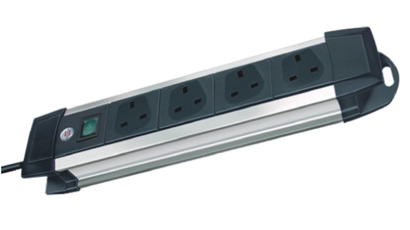 brennenstuhl 1.8m 4 Socket Type G - British Extension Lead, 230 V