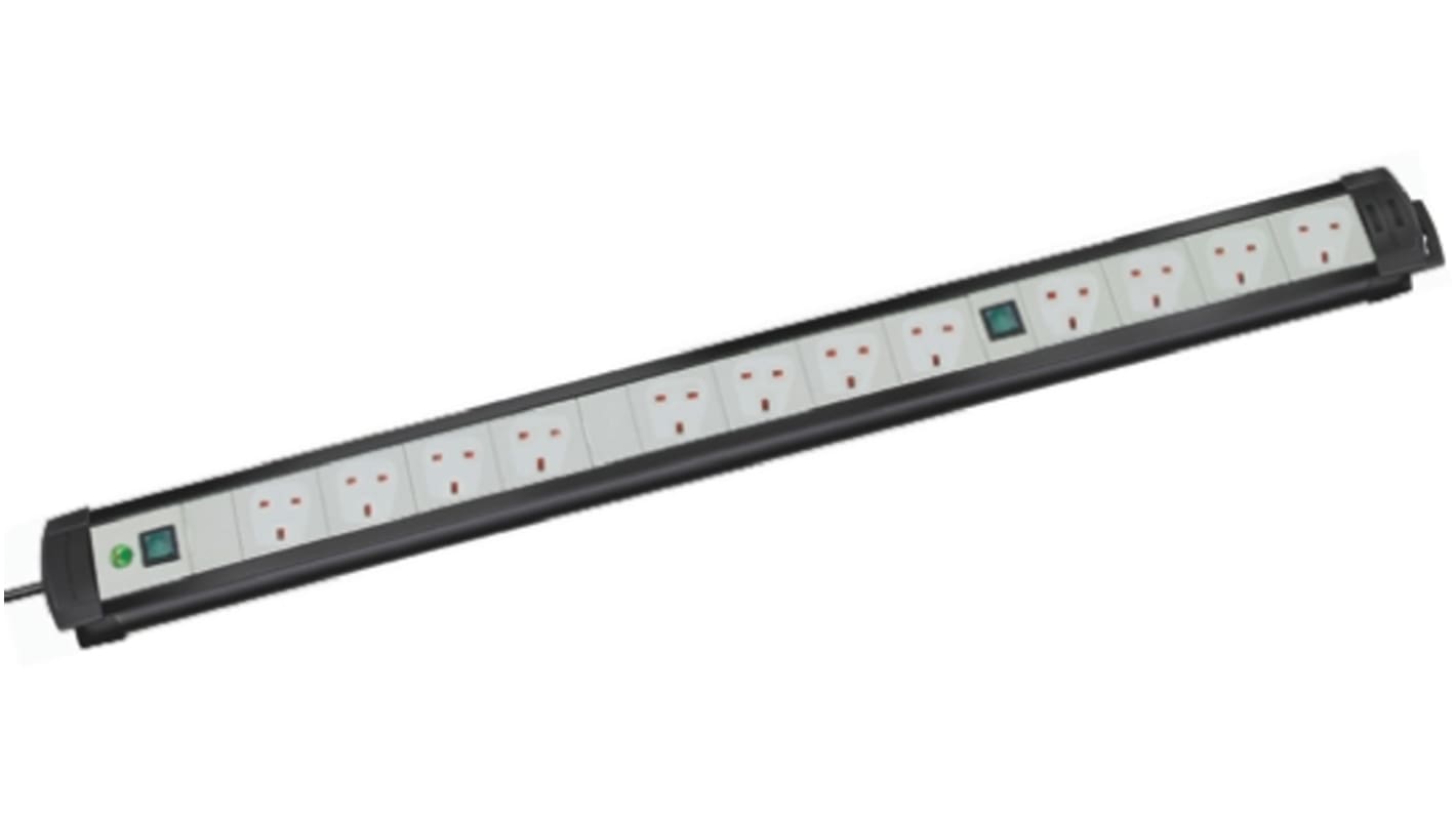 brennenstuhl Premium-Line Verlängerungskabel, 3m, 12-fach Schaltbar, UK-Anschluss Mit Leitung IP20 230 V