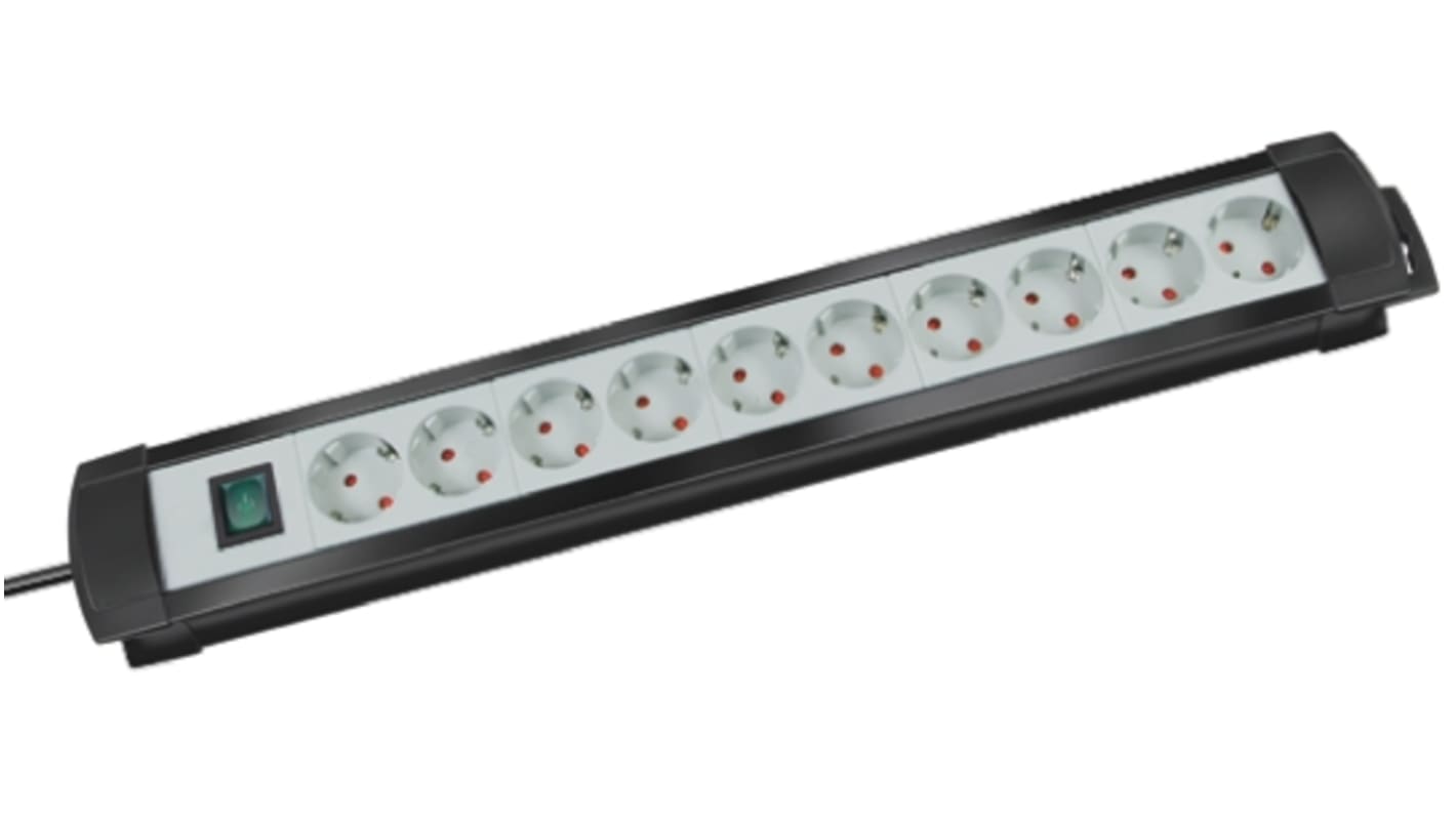 Rallonge électrique brennenstuhl 3m, 10 prises Type F - Schuko allemand, 230 V 16A, IP20