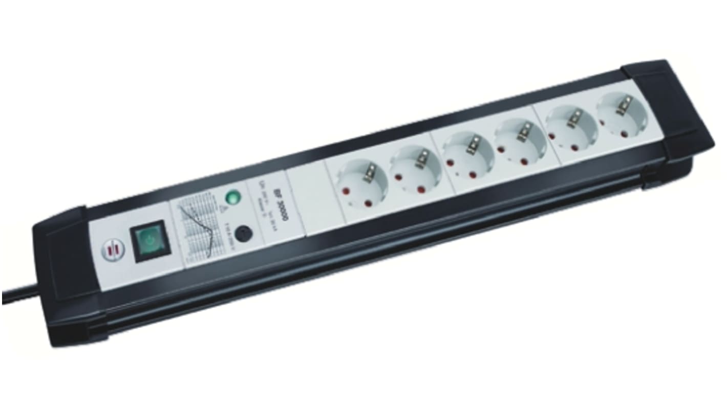 brennenstuhl 3m 6 Socket Type F - German Schuko Extension Lead, 230 V, IP20