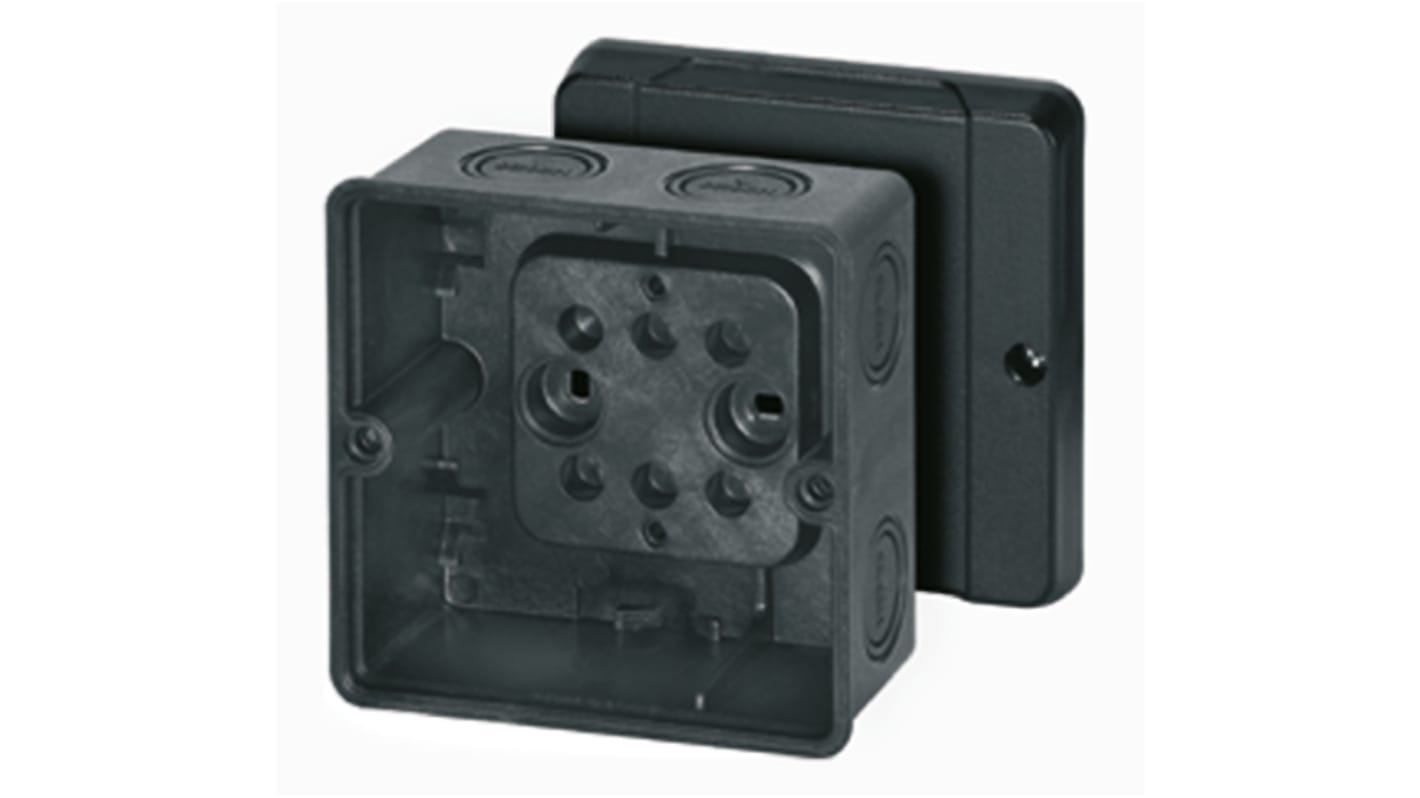 HENSEL DK Series Black Thermoplastic Junction Box, 98 x 98 x 61mm