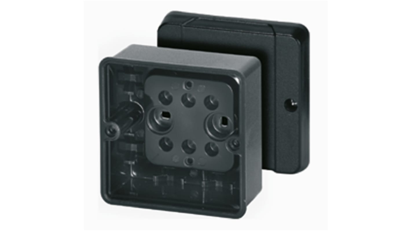 HENSEL DK Series Black Thermoplastic Junction Box, 88 x 88 x 53mm