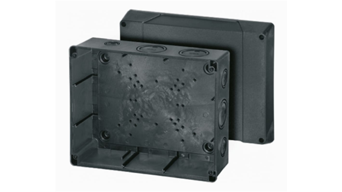 HENSEL DK Series Black Thermoplastic Junction Box, 210 x 260 x 117mm