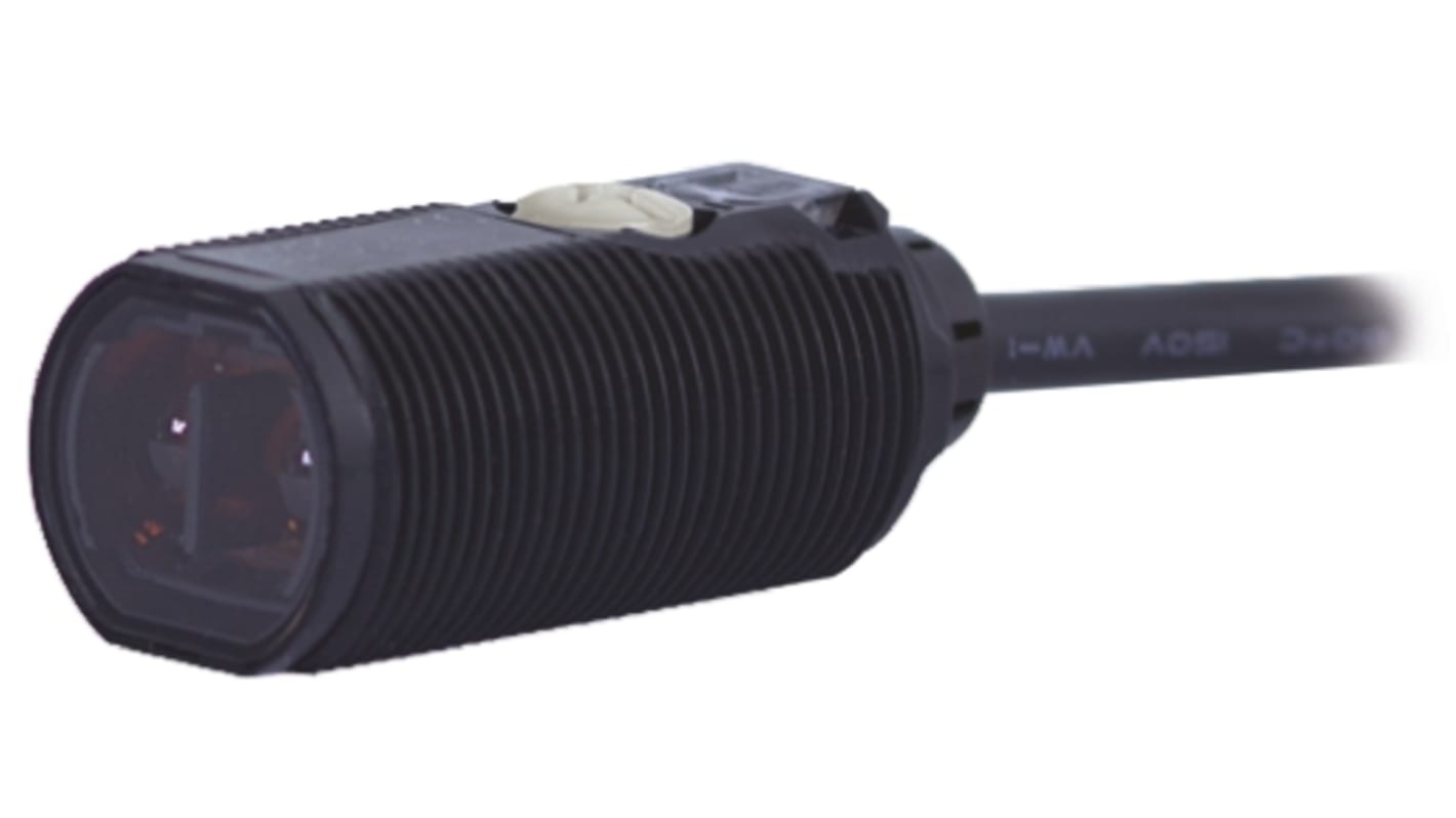 Omron Diffuse Photoelectric Sensor, Barrel Sensor, 10 mm → 50 mm Detection Range