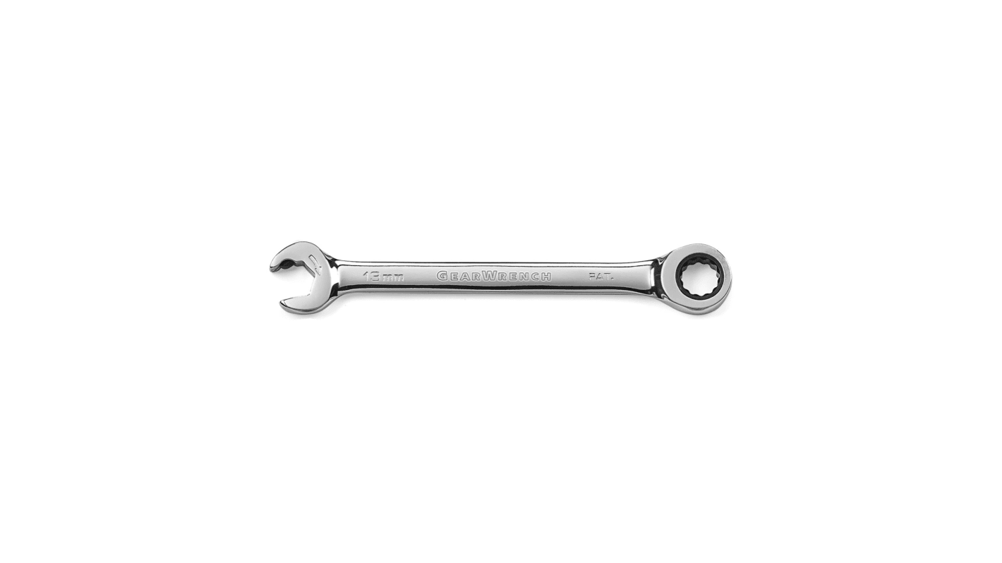 GearWrench Combination Ratchet Spanner, 13mm, Metric, Double Ended, 7 in Overall