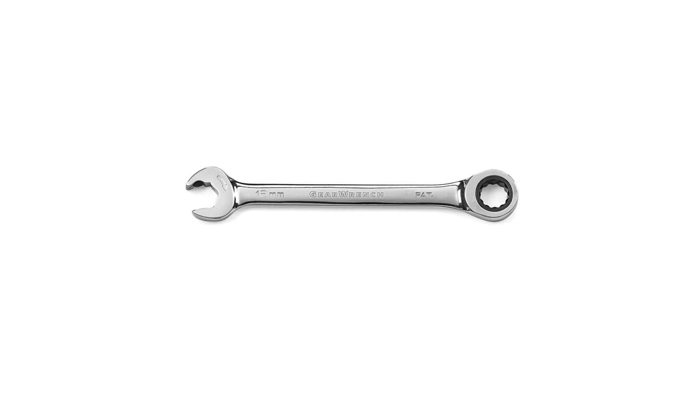 GearWrench Combination Ratchet Spanner, 16mm, Metric, Double Ended, 8.2 in Overall