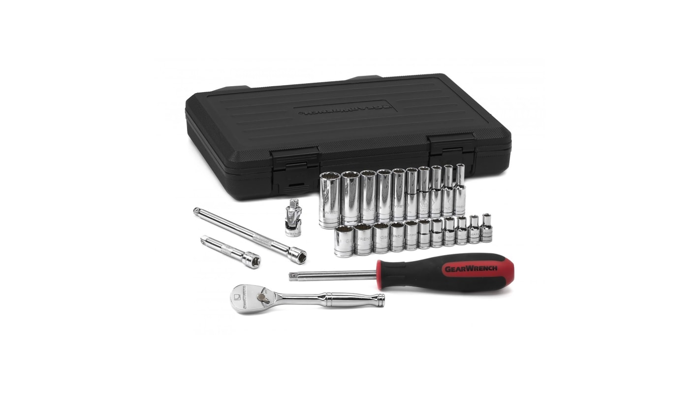 80313 GearWrench 26Piece Imperial 1/4 in Deep Socket/Standard Socket