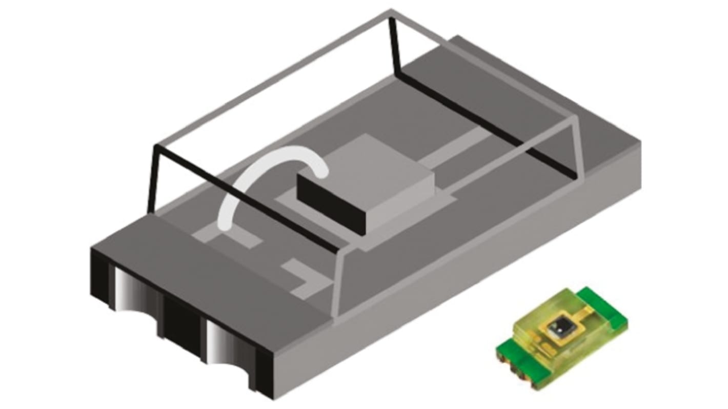 Phototransistor, Vishay AEC-Q101, Lumière visible, TEMT6000X01, ±60 °, Montage en surface, boîtier 1206