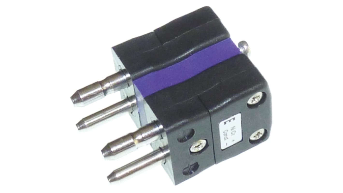 Connecteur de fiche thermocouple duplex RS PRO Mâle à utiliser avec Thermocouple type E