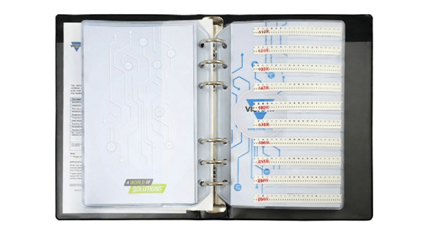 Kit de resistencia Vishay Película Gruesa Montaje en Superficie 122 valores 12200 piezas, 10 Ω → 1MΩ