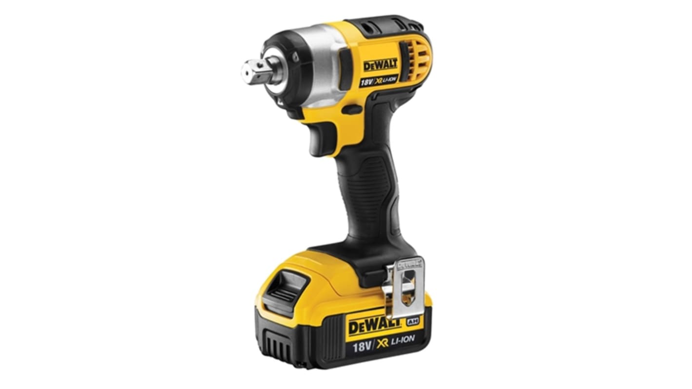 DeWALT 1/2 in 18V, 4Ah Cordless Impact Wrench, UK Plug