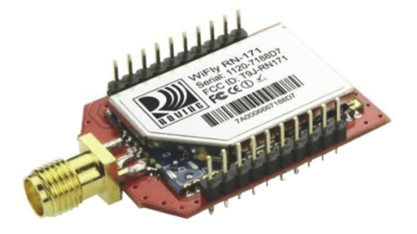 Microchip, Wi-Fi modul, 802.11b/g, , TTL, UART, RN171XVS-I/RM