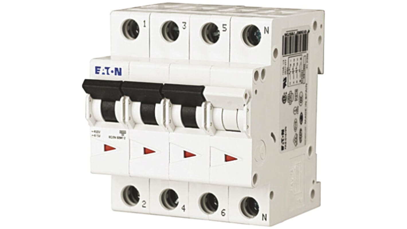 Eaton xEffect MCB, 3P, 63A Curve C, 230 → 400V AC, 6 kA Breaking Capacity