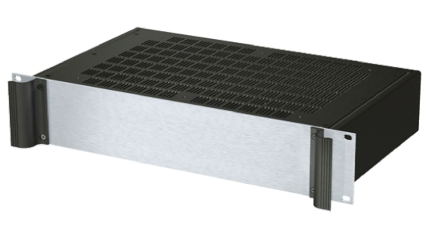 Caja de montaje en rack de 19" 2U METCASE serie Combimet, de Aluminio, ventilada, 88.05 x 482.6 x 265mm