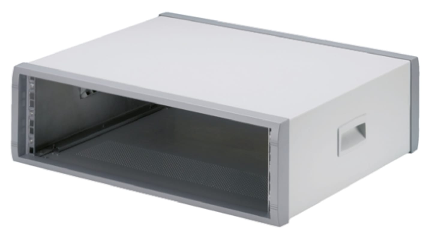 METCASE 19 tommer rackmonteret kabinet , Ventileret, 3U, 157.26 x 516.25 x 450mm, Grå, Aluminium