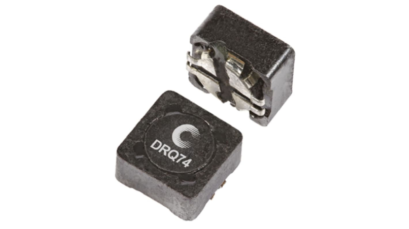 Cooper Bussmann, DRQ, 74 Shielded Wire-wound SMD Inductor with a Ferrite Core, 4.7 μH ±20% Wire-Wound 4.37A Idc