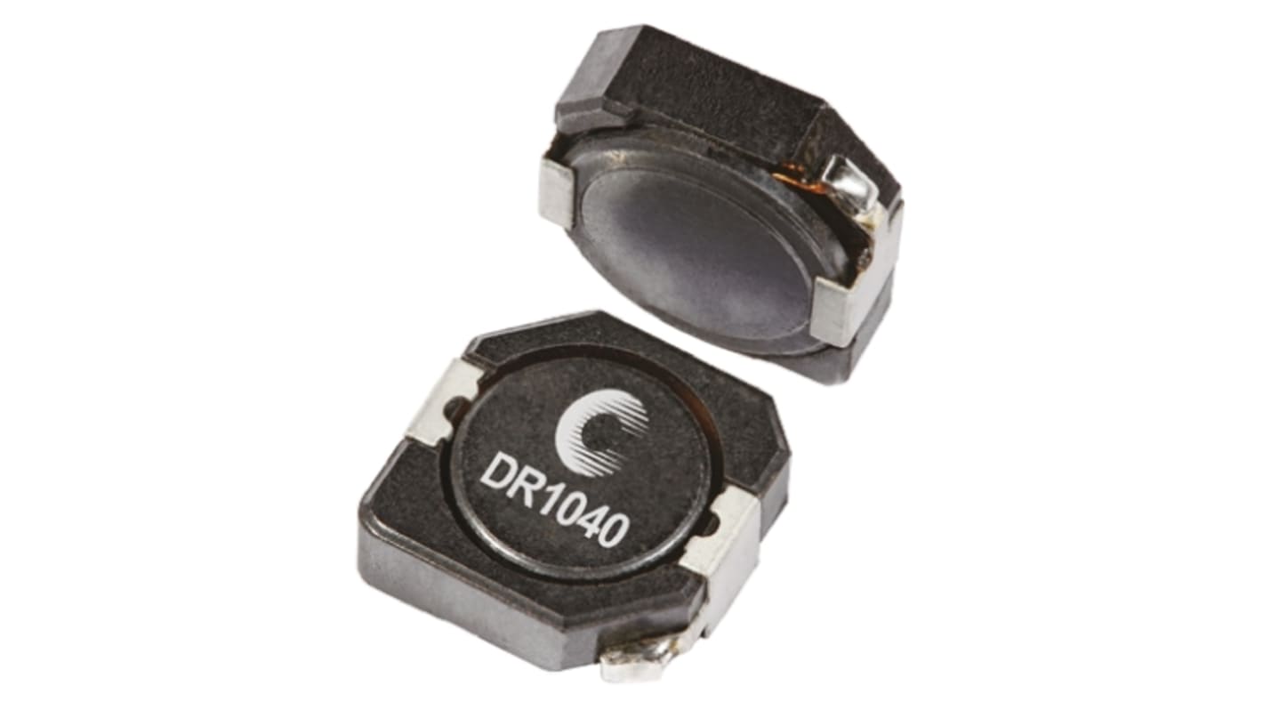 Eaton Bussmann Series, DR1040, 1040 Shielded Wire-wound SMD Inductor with a Ferrite Core, 33 μH ±30% Wire-Wound 2.45A