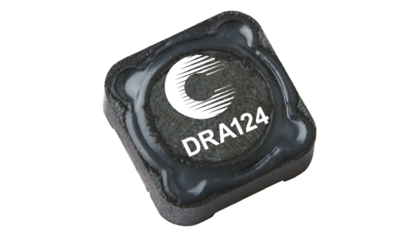 Cooper Bussmann, DRA, 0124 Shielded Wire-wound SMD Inductor with a Ferrite Core, 820 μH ±20% Wire-Wound 697mA Idc